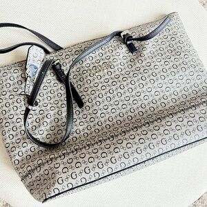 Guess Gray Designer Tote Bag